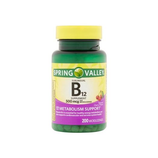Spring Valley Vitamin B12 Microlozenges, 500 mcg, 200 Ct