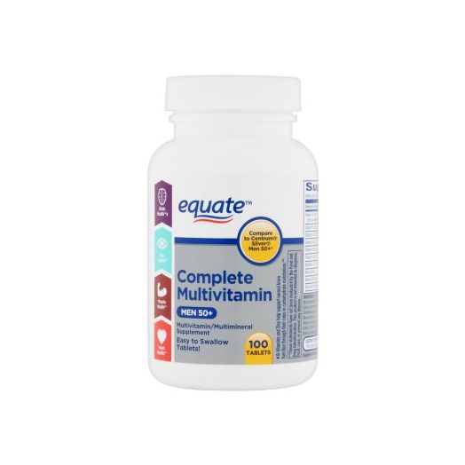 Equate Complete Men's 50+ Multivitamin, 100 Ct