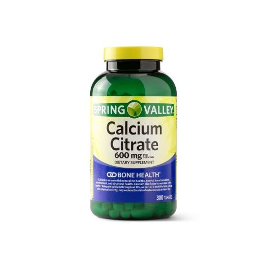 Spring Valley Calcium Citrate Tablets, 600 mg, 300 Ct