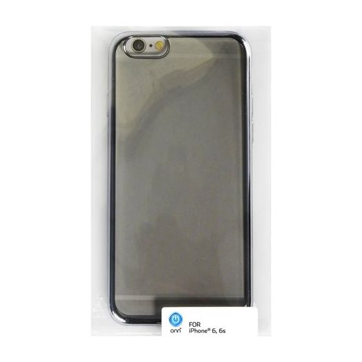 Onn by  translucent case with electroplated edge for iphone 6/6s, soft silver