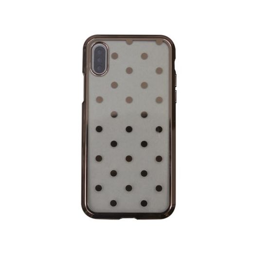 Onn by  metallic dots case for iphone x in clear/pearl blush