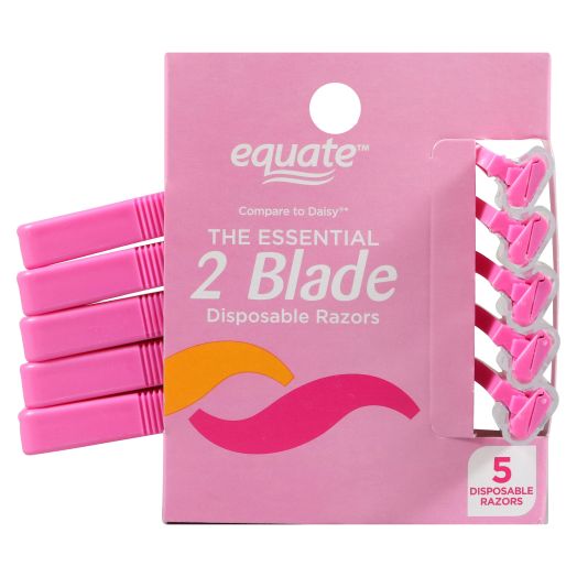 Equate The Essential 2 Blade Disposable Razors, 5 count