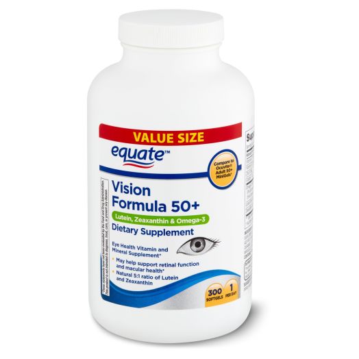 Equate Vision Formula 50+ Dietary Supplement Value Size, 300 count
