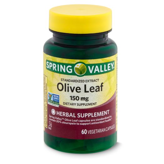 Spring Valley Standardized Extract Olive Leaf Dietary Supplement, 150 mg, 60 Count
