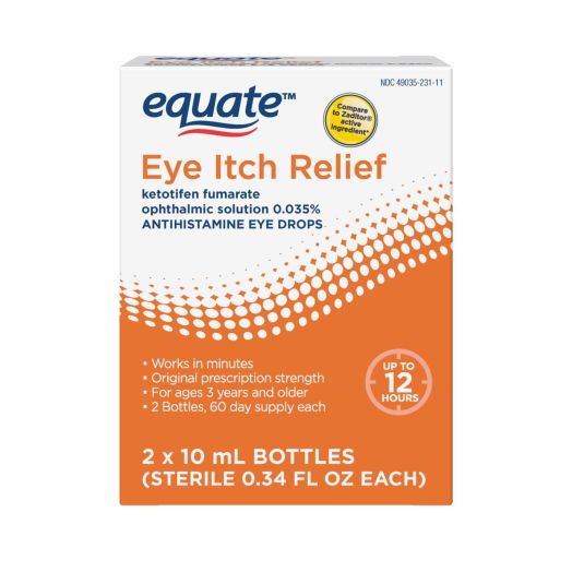Equate Eye Itch Relief, 2 Count, 0.34 fl oz