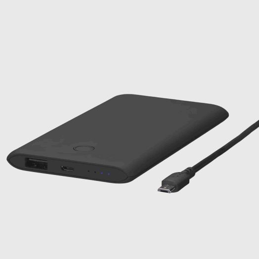 onn. Slim Portable Battery, 5000 mAh, Black