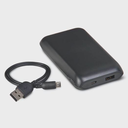 onn. Portable Battery, 8k mAh, Black