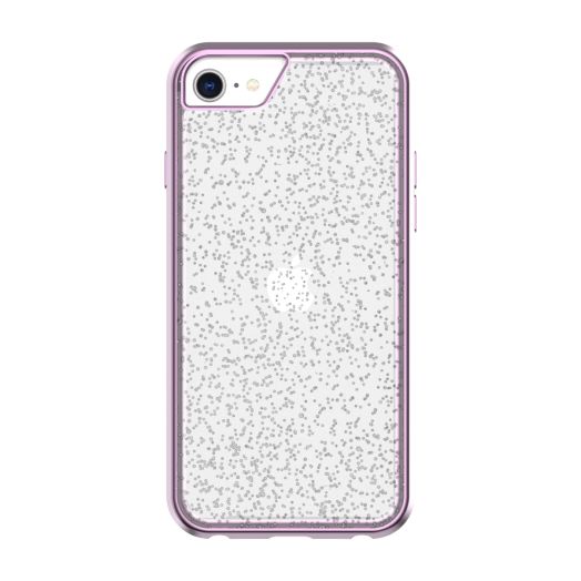 onn. Fashion Phone Case for iPhone 6, iPhone 6s, iPhone 7, iPhone 8, iPhone SE (2020) - Metallic Purple with Glitter