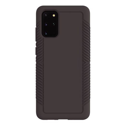 onn. Protective Grip Phone Case with Built-in Antimicrobial Protection for SAMSUNG Galaxy S20+, Gray