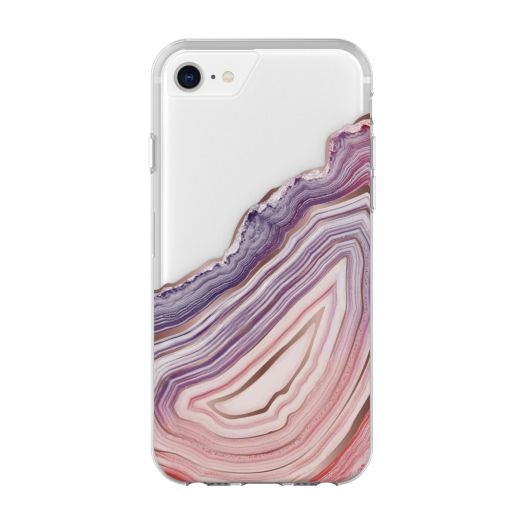 onn. Phone Case for iPhone SE 2022, iPhone SE 2020, iPhone 8, iPhone 7, iPhone 6s, iPhone 6 - Clear Blush Agate