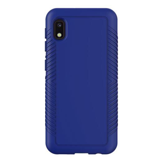 onn. Protective Grip Phone Case with Built-in Antimicrobial Protection for SAMSUNG Galaxy A10e, Blue