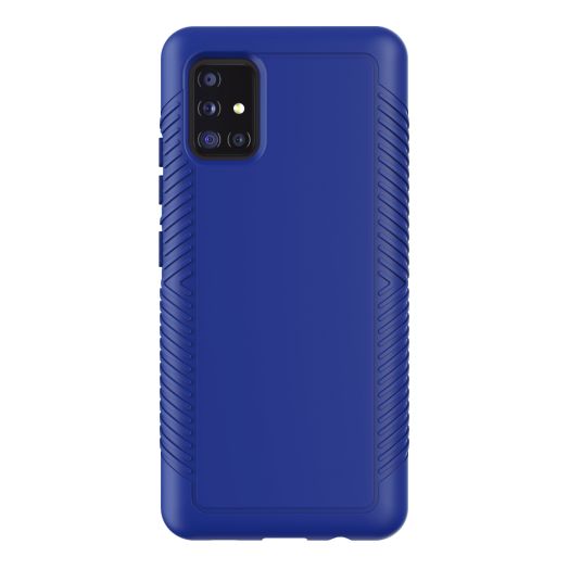 onn. Protective Grip Phone Case with Built-in Antimicrobial Protection for SAMSUNG Galaxy A51 5G, Blue