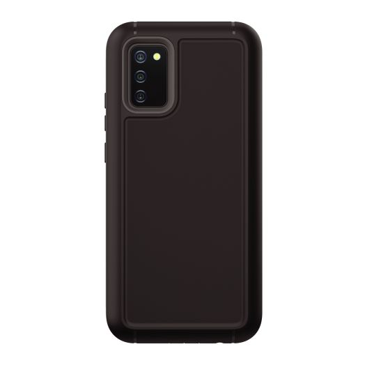 onn. Rugged Phone Case with Built-in Antimicrobial Protection for SAMSUNG Galaxy A02s, Black