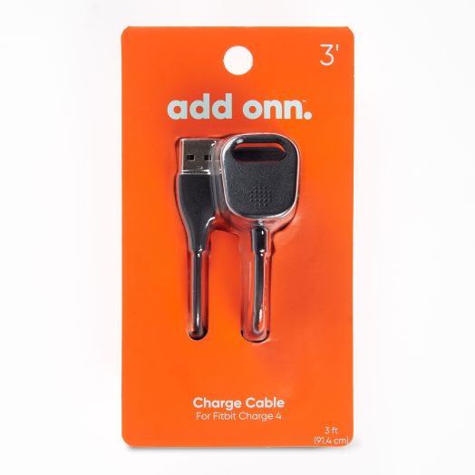 onn. Charge Cable for Fitbit Charge 4, 3'