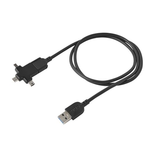 onn USB Universal Multi-Connector Cable with USB-C, Micro-USB, Mini-USB and Mini-B Connectors