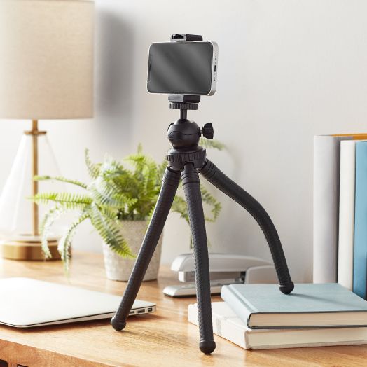 Onn. Adjustable Mini Tripod Stand for Cameras/GoPros/Smartphone Devices