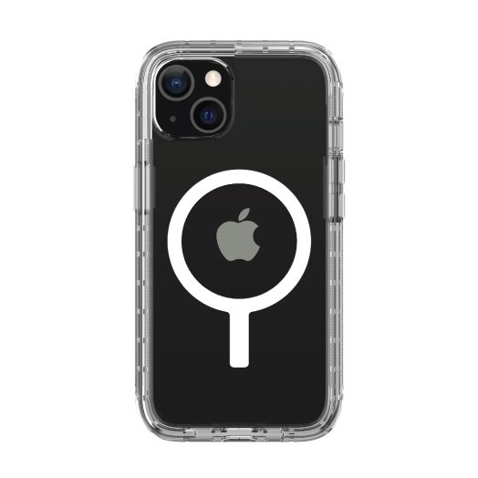 onn. MagSafe Compatible Rugged Phone Case for iPhone 13 Mini and iPhone 12 Mini, Clear
