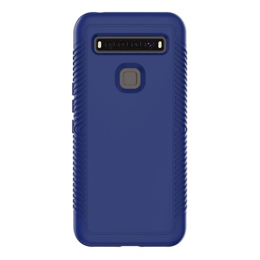 onn. Protective Grip Case for Alcatel TCL 10 5G UW, Blue
