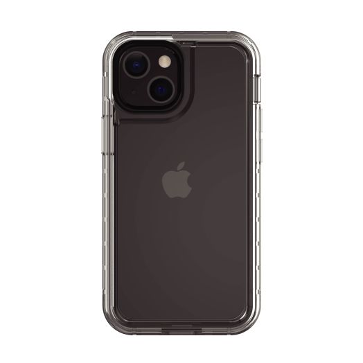 onn. Rugged Phone Case with Built-in Microbial Protection for iPhone 13, Clear