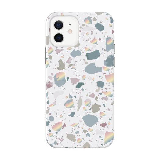 onn. White Terrazzo Phone Case for iPhone 12, iPhone 12 Pro