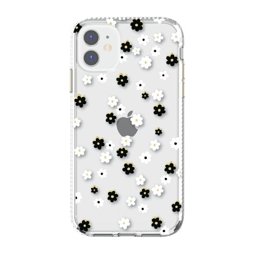 onn. Black & White Ditsy Floral Phone Case for iPhone 11, iPhone XR