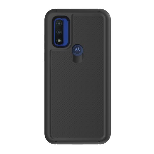 onn. Rugged Phone Case for Moto G Pure - Black