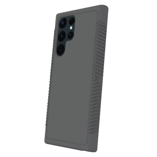 onn. Protective Grip Case for Samsung Galaxy S22 Ultra 5G - Gray