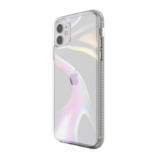 onn. Phone Case for iPhone 11, iPhone XR, Iridescent Illusion