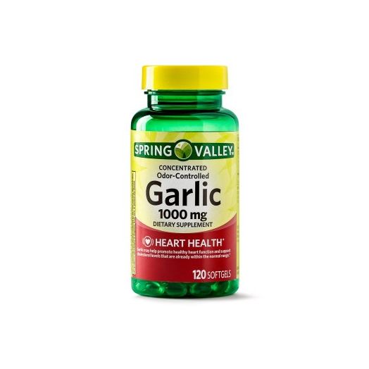 Spring Valley Odorless Garlic Softgels, 1000 mg, 120 Ct