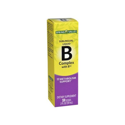 Spring Valley Vitamin B Complex Sublingual Liquid with B12, 59 Doses, 2 Fl Oz