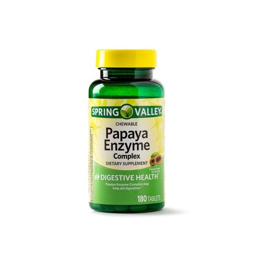 Spring Valley Papaya Enzyme Complex Tablets, 180 Ct