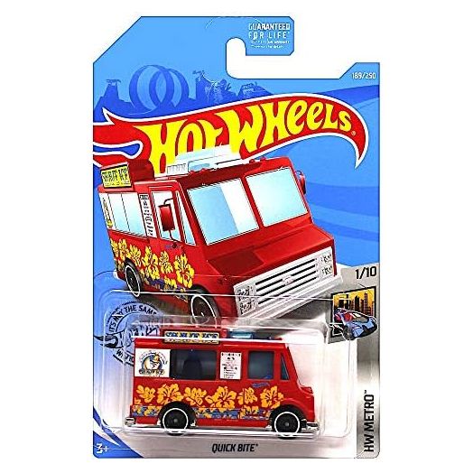 Hot Wheels 2019 HW Metro Quick Bite (Food Truck) 189/250, Red