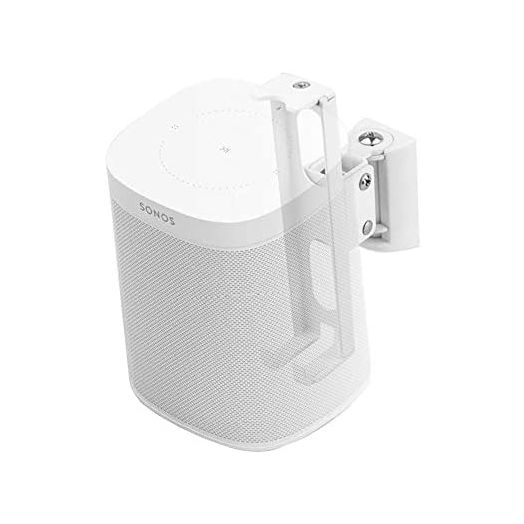 Wall Mounts Brackets-Pair Set-2PCS for SONOS ONE/SONOS ONE SL and SONOS Play 1 Speaker (2PCS,Swivel and Tilt,Compatible with Both SONOS ONE/ONE SL and SONOS Play 1,White Pair)