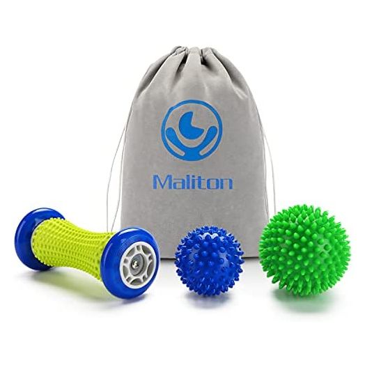 Plantar Fasciitis Roller Foot Massage Ball-Foot Ball Roller Massager Set,Massage Balls and Foot Roller for Plantar Fasciitis Relief | Trigger Point Therapy(1 Foot Massage Roller+2 Spiky Massage Balls)
