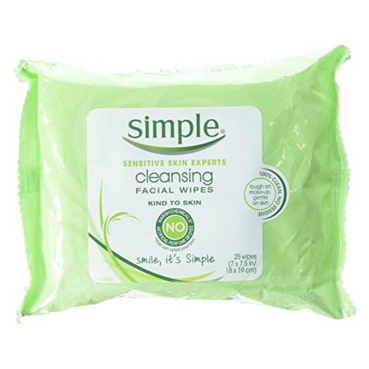Simple Cleansing Facial Wipes 25 Count (3 Pack)