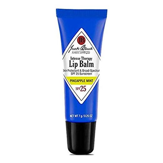 Jack Black - Intense Therapy Lip Balm SPF 25, 0.25 fl oz - Green Tea Antioxidants, Long Lasting Treatment, Broad-Spectrum UVA and UVB Protection, Pineapple Mint Flavor, 0.25 oz.