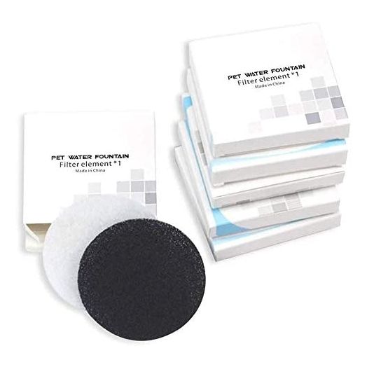 NPET Cat Dog Water Fountain Water Dispenser Filters Activated Carbon Drinking Water Fountain Filters Replacement - 6pcs(Replacement Filters)