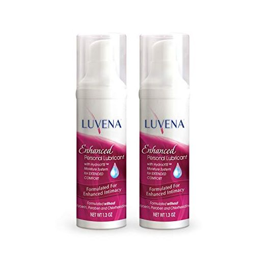 Luvena Lubricant - Enhanced Personal Lubricant for Women - Relieves Feminine Dryness Symptoms - Intimate Skin Care & Menopause Support - Water Based, Paraben & Glycerin Free (2 Pack)