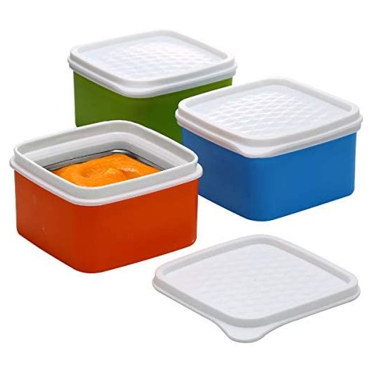 Baby/ Toddler/ Kids Stainless Steel Insulated Food Storage Container Small Leak Proof Lunch Box- 3 pk. 8 oz Snack Containers- Square Thermal Food Container With Airtight Lid On The Go, School, Daycare