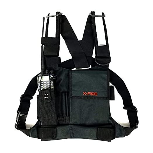 X-FIRE® Single Radio Chest Rig Harness w/Tool Pockets and 3m Reflective
