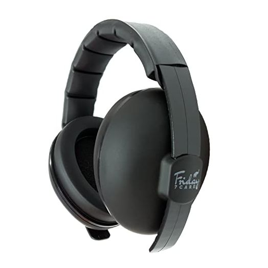 Friday 7Care Baby Ear Protection (0-2+ Years) - Comfortable & Adjustable Noise Cancelling Baby Ear Muffs for Infants, Newborns | Baby Headphones Noise Reduction for Airplanes Fireworks Concert, Black