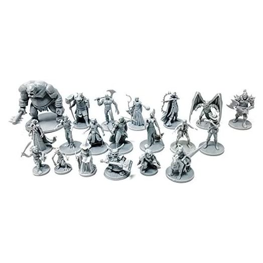 20 Unique Fantasy Tabletop Miniatures for Dungeons and Dragons Miniatures. 28MM Scaled 20 Unique Designs