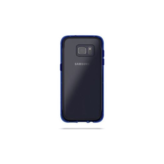 Griffin Galaxy S7 Edge Clear Scratch Resistant Case, Survivor Clear [Drop protection] [Clear Back] [Polycabonate], Clear/Blue