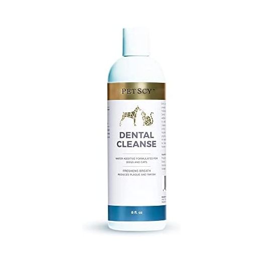 Petscy - Dental Cleanse, All-Natural Cat & Dog Tartar Remover for Teeth, Cat & Dog Water Additive for Dental Care, Suitable for All Ages, Breeds & Sizes, 8 Oz