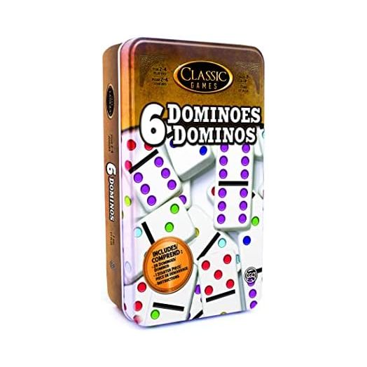 TCG Toys Double 6 Dominoes Game with Tin Case