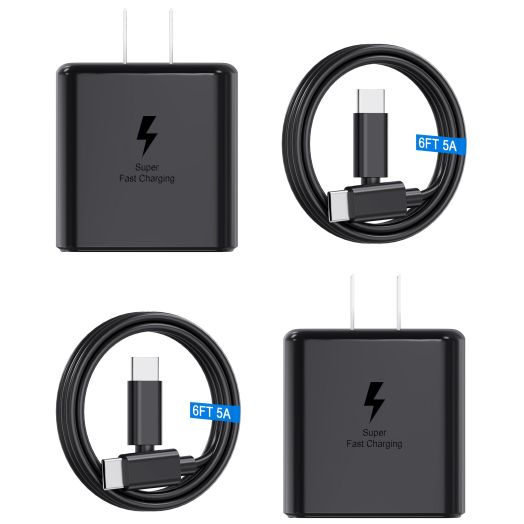2024 NEW 45W USB C Samsung Super Fast Charger Type C Charging For Samsung Galaxy S24 Ultra/S23 ultra/S24/S23/S22 Ultra/S22/Z Fold 5 4/Z Flip 5 4/Galaxy Tab S9/S8,2 PacK PD/PPS 3.0 Android Wall Charger
