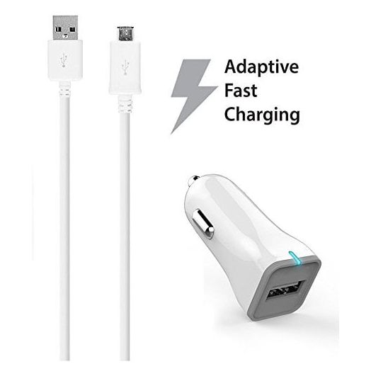 ZTE nubia Z7 Max Charger Fast Micro USB 2.0 Cable Kit by Ixir - {Fast Car Charger + Cable}
