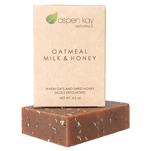Oatmeal Soap Bar. With Organic Raw Honey, Goats Milk, Organic Shea Butter, Can Be Used as a Face Soap or All Over Body Soap. Exfoliating Soap. 4.5 oz Bar. (1 Pack)