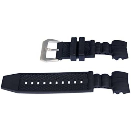 Vicdason for Invicta Reserve Jason Taylor Bolt Zeus Watch Bands Replacement Strap with Bukcle - Black Rubber Silicone Invicta Watch Strap