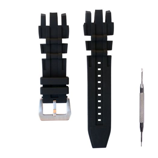 for Invicta Subaqua Reserve Watch Replacement Rubber Silicone Band/Strap - Black Invicta Watch Strap